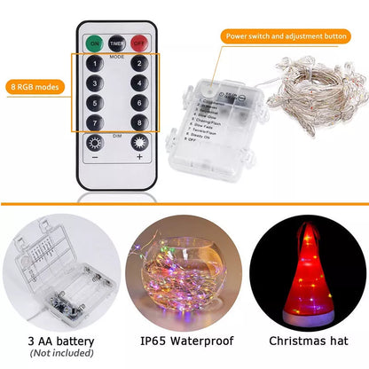 LED lighted Christmas witch hats with bells for festive holiday decoration