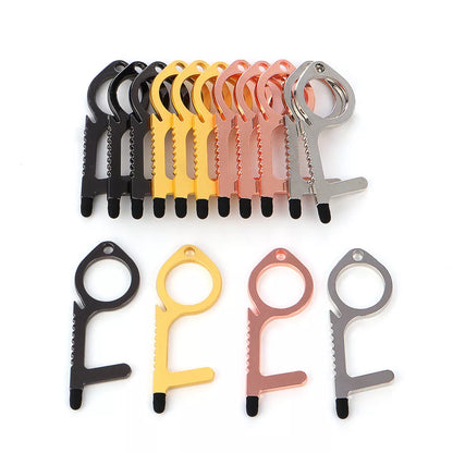 Alloy protective door opener keychain in various colors