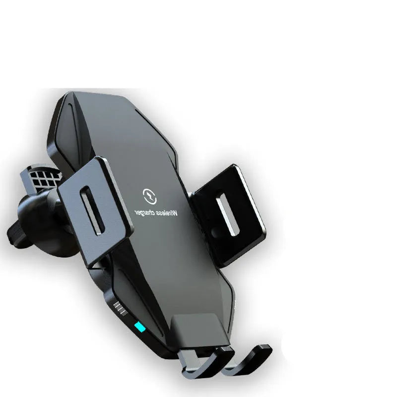 T3 touch-sensitive car wireless charger in matte black with large suction cup mount