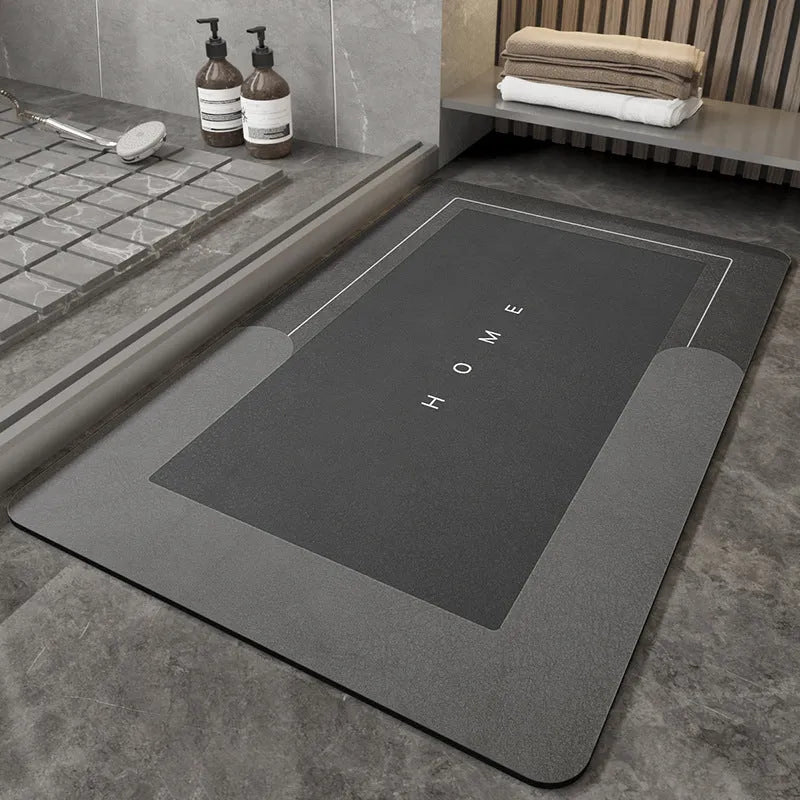 Blended machine-woven floor mat in an oval shape, showing the Lake Baikal Blue colour option.