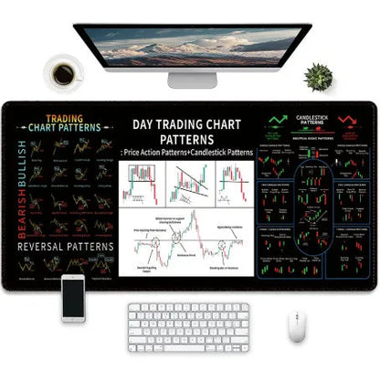 Game-themed printed rubber mouse pad on a desk, showing non-slip base and graphic design.