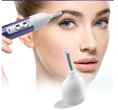 Portable electric razor for women with 5-in-1 functionality for painless hair trimming