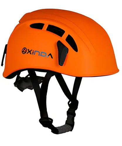 Blue adjustable outdoor helmet with ABS+PC shell and 52-62cm fit for climbing and rescue