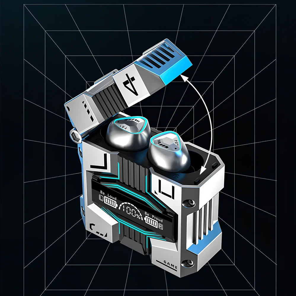 Wireless Bluetooth gaming headset with 120-hour battery and CVC8.0 noise cancellation in grey or silver