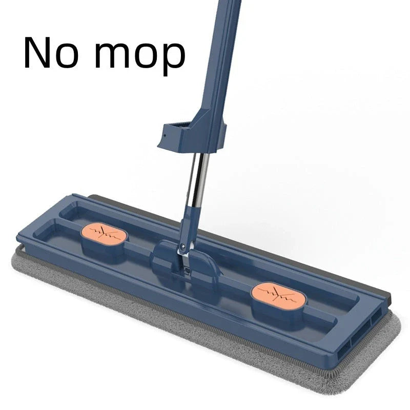 360° Rotating Flat Mop with Stainless Steel Handle and Self-Contained Dewatering Scraper for Effortless Floor Cleaning