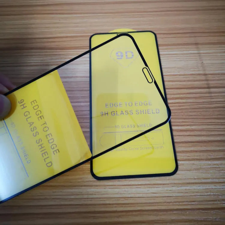 Black tempered glass screen protector for Xiaomi 10 Lite and 11 series phones.