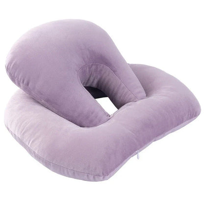 Cozy U-Shaped Neck Pillow with Arm Rest in Various Colors for Relaxing Naps and Travel Support