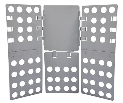 Adjustable clothes folding board showing 40x48cm and 68x57cm sizes with PP+PE construction