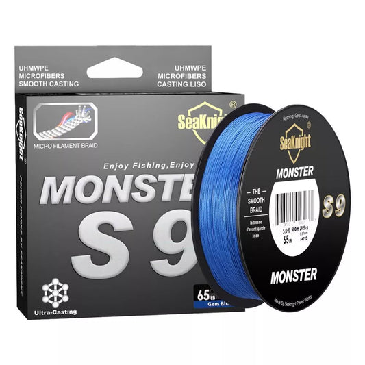 Durable lua braided fishing line with high wear resistance in various colors