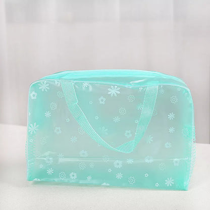 Waterproof PVC cosmetic bag in multiple colors for travel organization