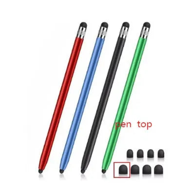 Two-in-one touch screen pen with metal shell in multiple colours for universal device compatibility