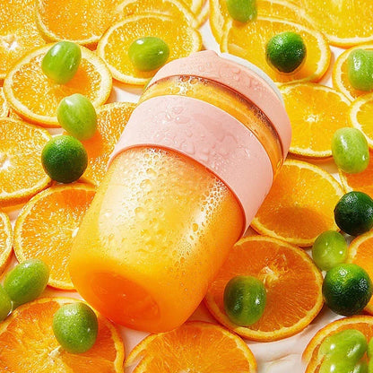 Powerful portable blender with 4 stainless steel blades for creating delicious smoothies and shakes on the go