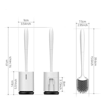 Non-stick Hair Soft Plastic Brush Head Toilet with ergonomic handle and TPR bristles for effective cleaning