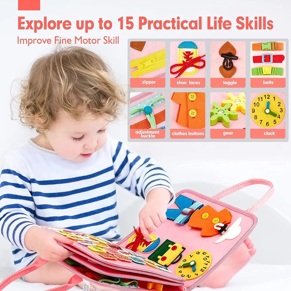 28x44cm felt learning board with puzzle elements for early education