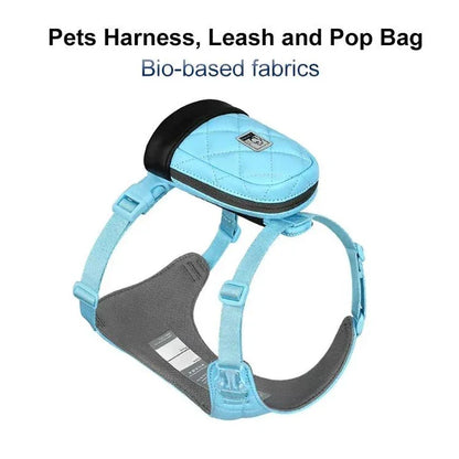 Eco-friendly pet harness set with durable, breathable mesh and adjustable leash for outdoor adventures
