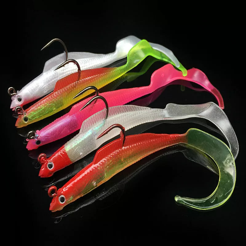 Creative Simulation Long Lead Soft Fishing Lure in various colors for realistic bait imitation