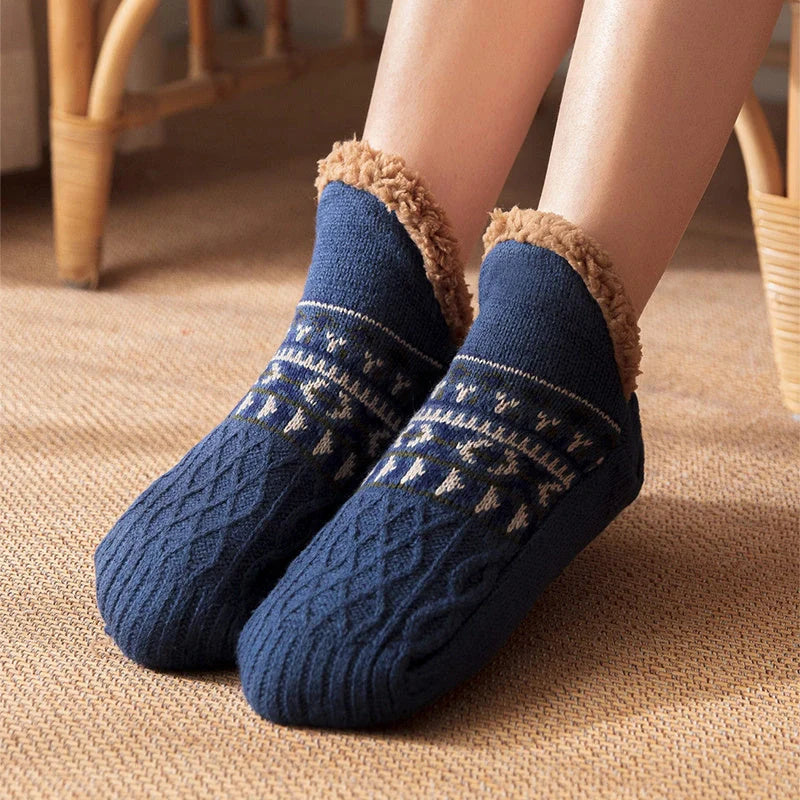 Warm Non-Slip Indoor Socks for Fall and Winter in various colors