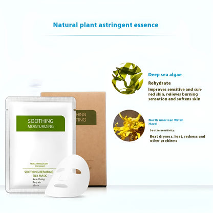 White silk facial sheet mask for sensitive skin with 25g moisturising content