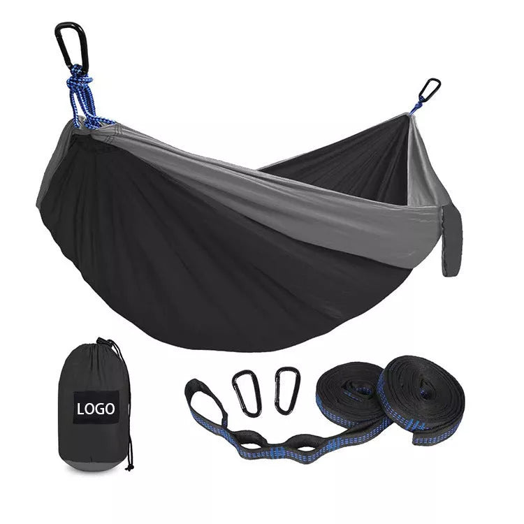 Nylon parachute cloth hammock in customizable colors for outdoor relaxation