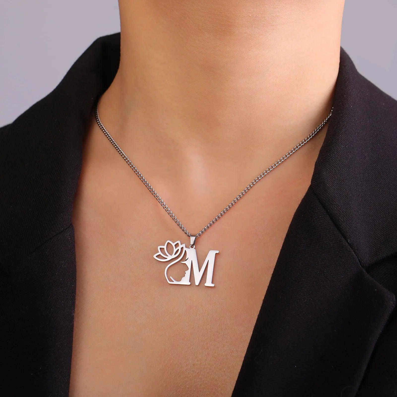 Stainless steel fashion necklace with geometric cross chain design and electroplated finish in gold or silver colour