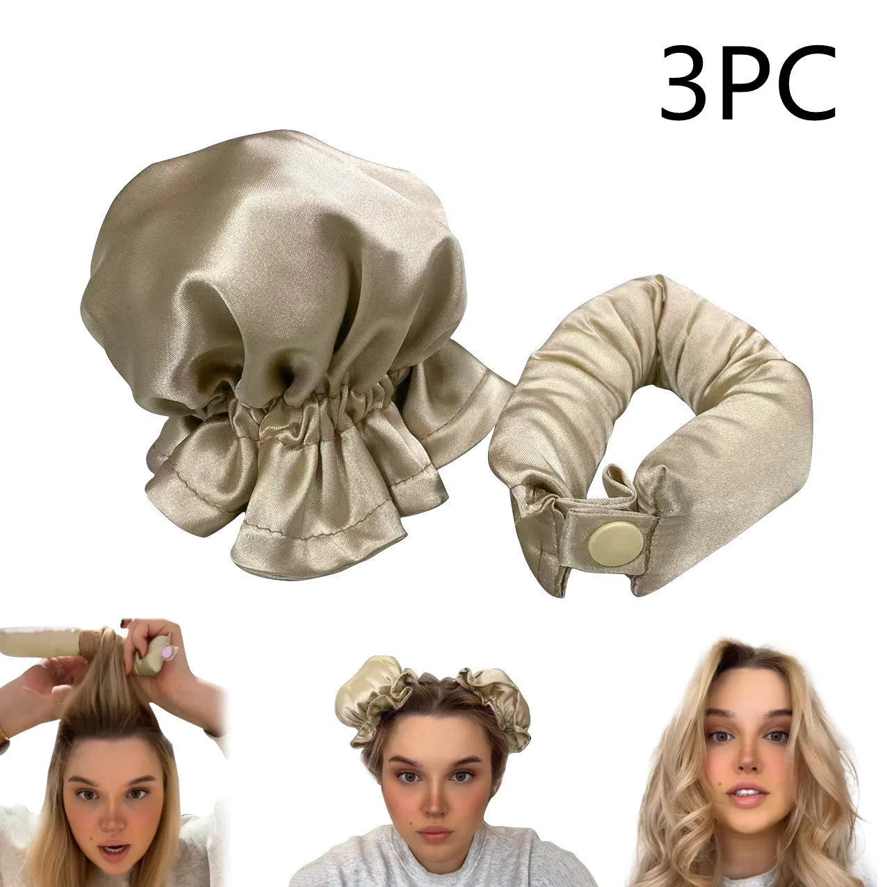 Heatless Curl Stick with cloth cover for safe, no heat hair styling