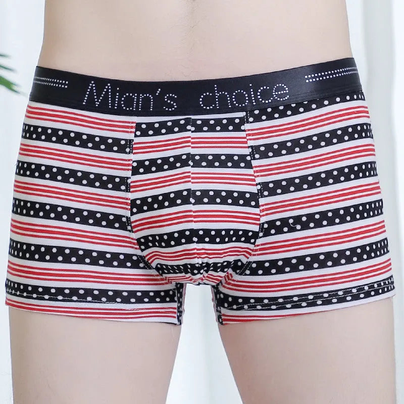 Men's cotton mid waist sweat absorbing underwear shorts in six colours, sizes L to 3XL