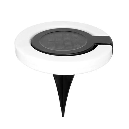Outdoor solar underground light in ABS plastic with solar panel and LED illumination for garden paths