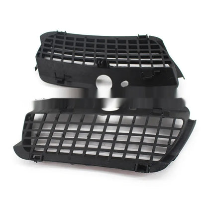 Pair of black ABS plastic Volkswagen Golf 3 fog lamp covers for front bumper.