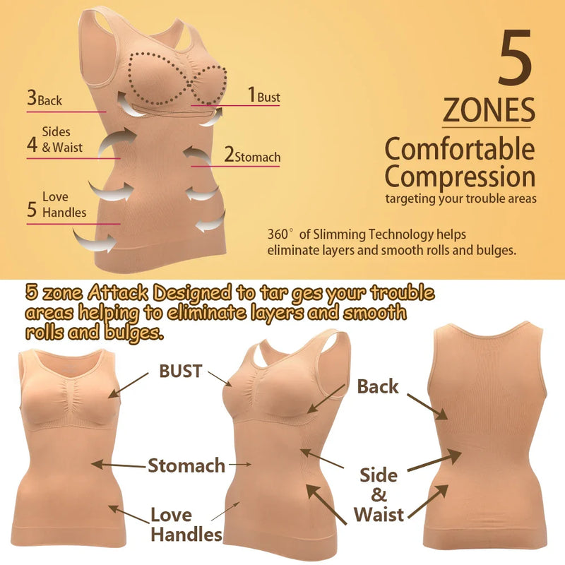 Hhomeenjoy Girl Vest Body Sculpting Belt Chest Pad Comfortable Women's Bottoming Shirt