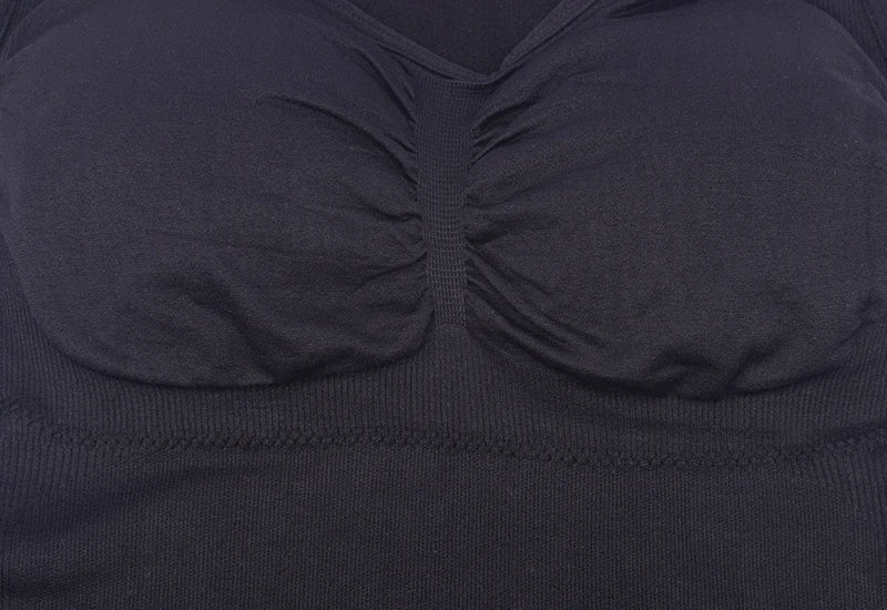 Comfortable, figure-flattering women's body sculpting vest with compression zones and built-in bra support