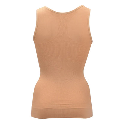 Comfortable, figure-flattering women's body sculpting vest with compression zones and built-in bra support