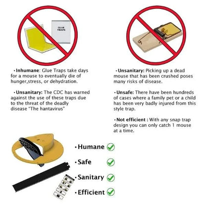 5 Gallon Bucket Mouse Trap - A humane and reusable solution to catch and remove mice and small rats from your home or garden