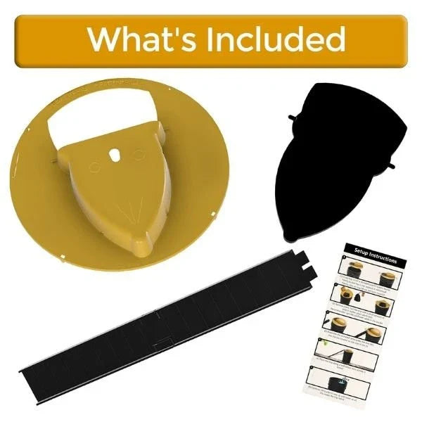 5 Gallon Bucket Mouse Trap - A humane and reusable solution to catch and remove mice and small rats from your home or garden