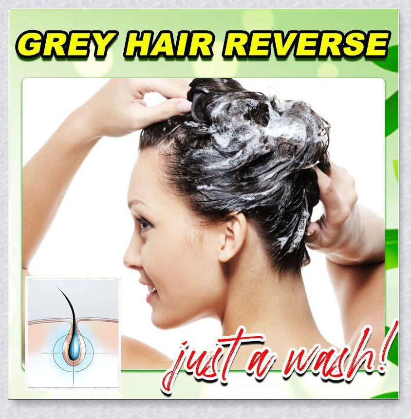 Organic Hair Darkening Shampoo Bar - Restore Natural Hair Color with Tuber Fleece-Flower Extract