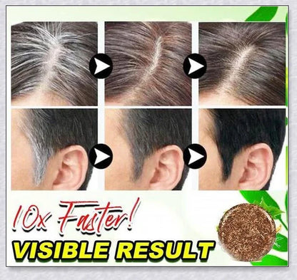 Organic Hair Darkening Shampoo Bar - Restore Natural Hair Color with Tuber Fleece-Flower Extract