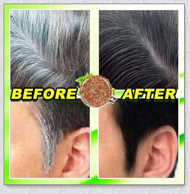 Organic Hair Darkening Shampoo Bar - Restore Natural Hair Color with Tuber Fleece-Flower Extract