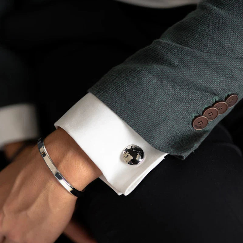 Stainless steel C bracelet in gold, silver, black, and rose gold colors