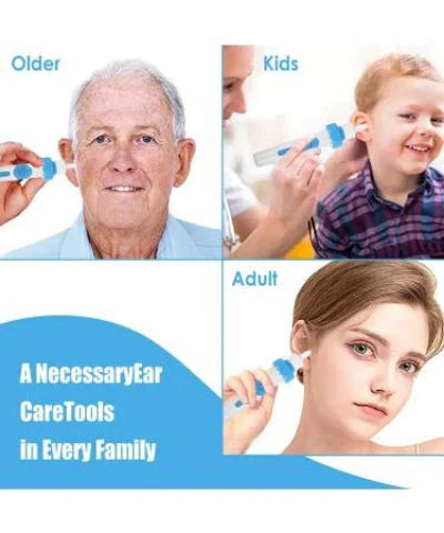 Ear Wax Vacuum Cleaner Removal Kit, featuring a suction tool with soft silicone tips for safe and effective earwax removal