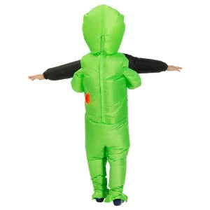 Eeky Halloween Inflatable Alien Costume with mind-bending optical illusion and durable polyester construction
