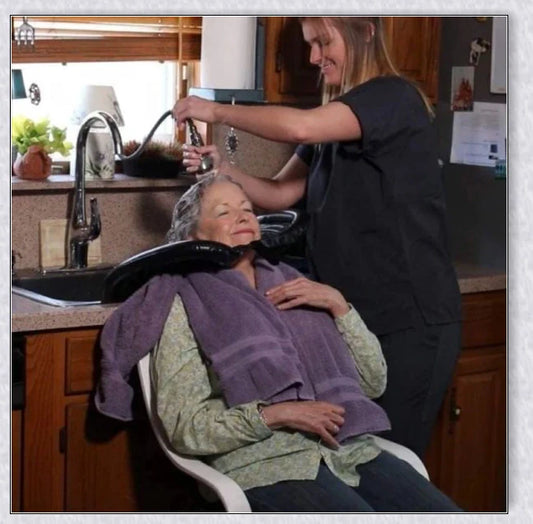 Inflatable Anti Splash Portable Shampoo Tray for easy and mess-free hair washing at home or in a salon setting