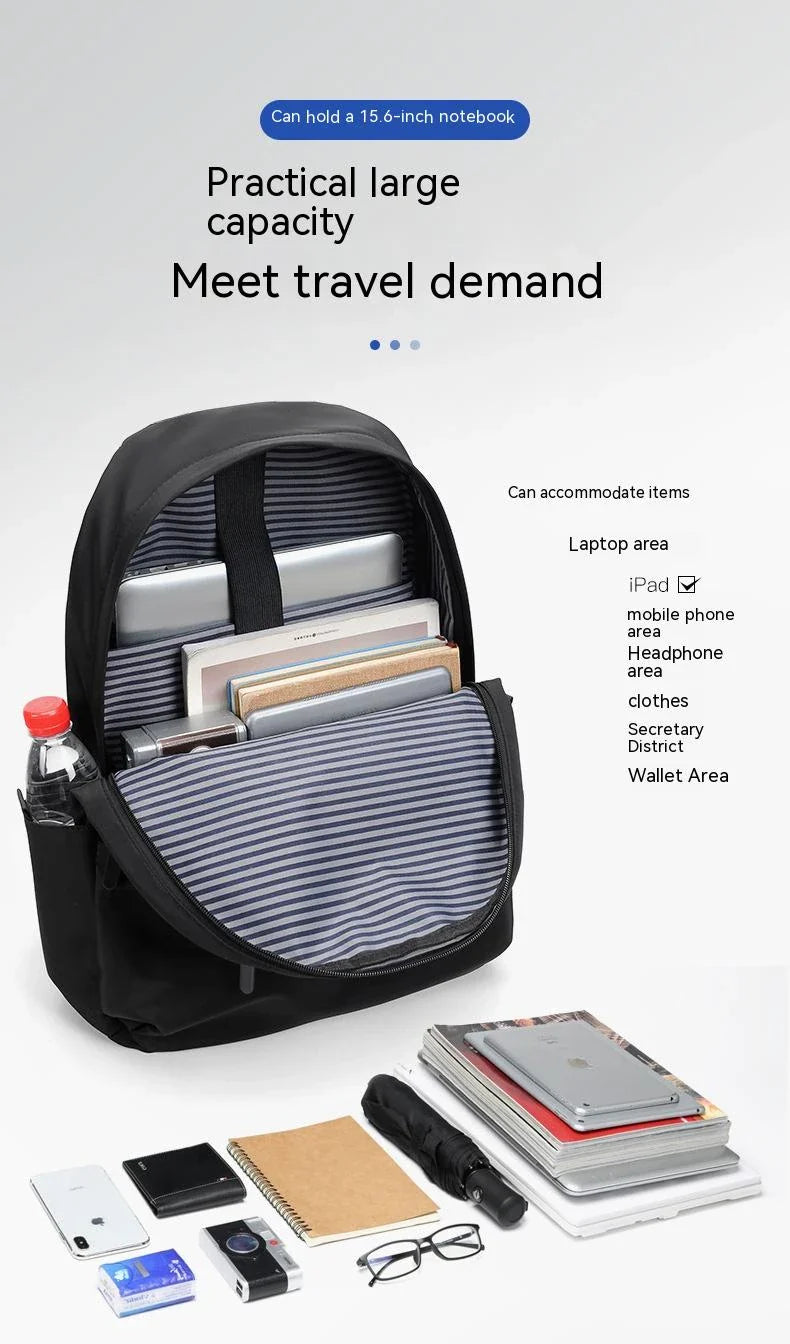 A durable, stylish travel backpack with ample storage space and comfortable padded straps