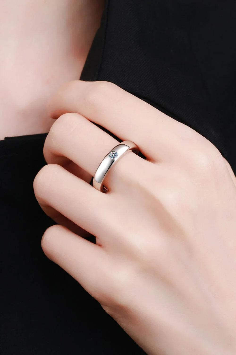 Exquisite Create Your Dream Life Moissanite Ring in 925 Sterling Silver with Rhodium Plating