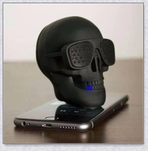 Skull Wireless Bluetooth Speaker with high-definition sound, compact and portable design, and long-lasting battery life