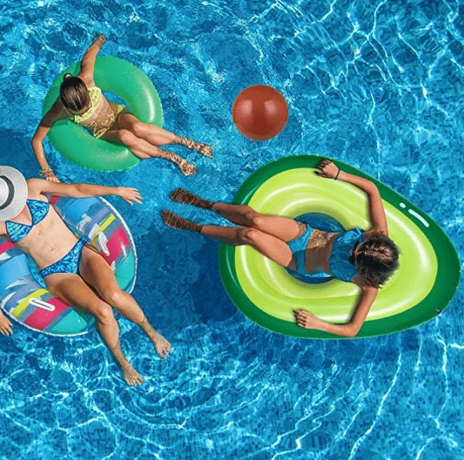 Hhomeenjoy Avocado Inflatable Swimming Ring Pool Float