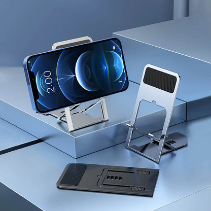 Stylish and adjustable desktop phone stand for hands-free viewing and multitasking