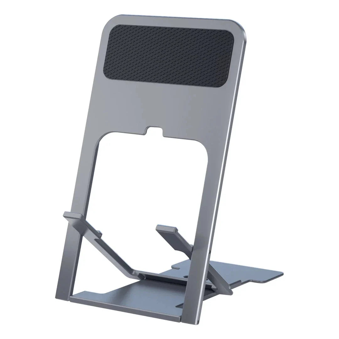 Stylish and adjustable desktop phone stand for hands-free viewing and multitasking