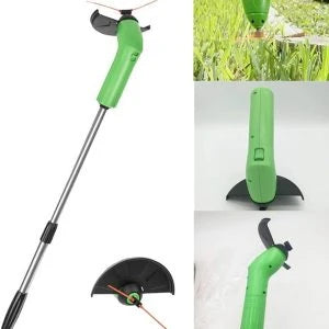 Cordless grass cutter with powerful motor and adjustable cutting height for effortless lawn maintenance