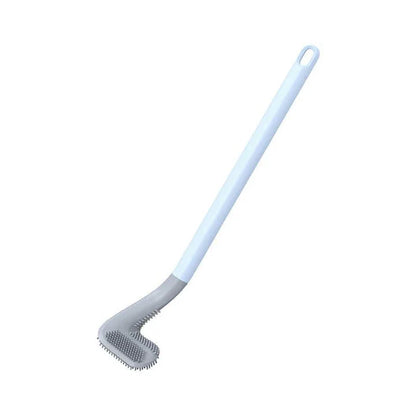 Non-Slip Bendable Long Handle Silicone Toilet Brush for Thorough and Effortless Bathroom Cleaning