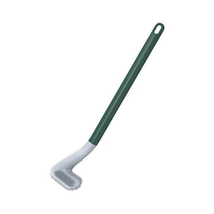 Non-Slip Bendable Long Handle Silicone Toilet Brush for Thorough and Effortless Bathroom Cleaning