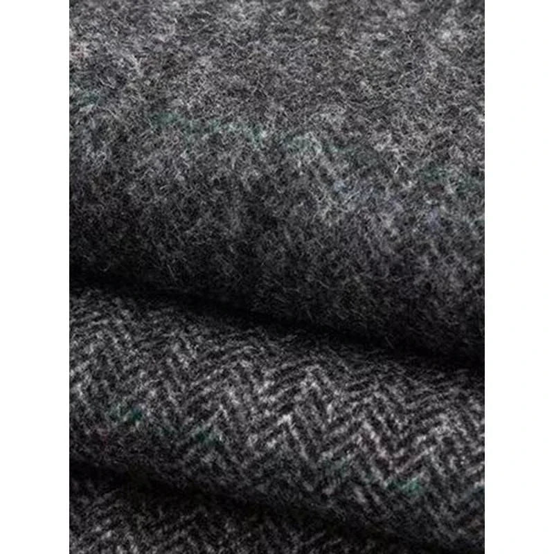 Chic high-waist woolen wide-leg pants in black, navy, and beige colors for fashionable women